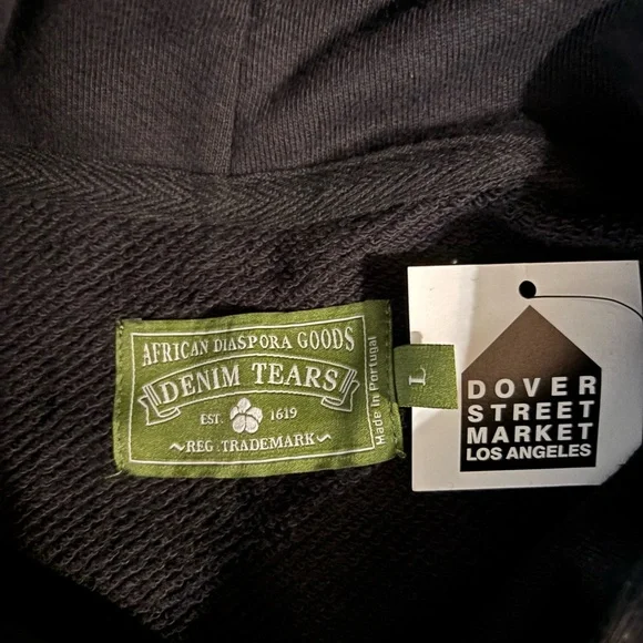 Denim Tears Black and White Floral Sweatshirt Sweaters